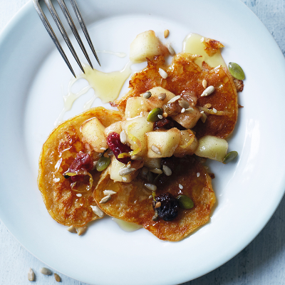 almond-pancakes-with-apple-and-ginger-compote